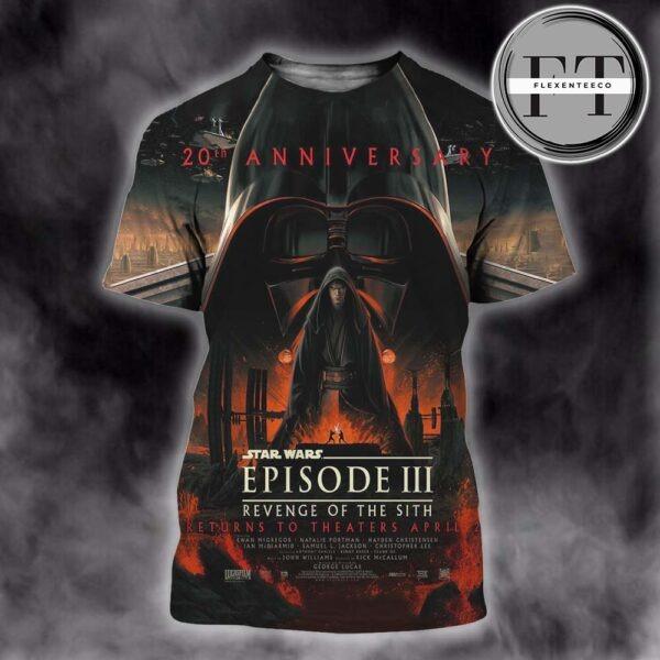 Star Wars Episode III Revenge Of The Sith Returns On April 25th 2025 Celebrate 20 Years All Over Sprint Shirt