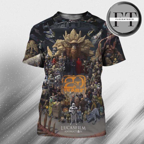 Star Wars New Poster Celebrating Lucasfilm Animation’s 20th Anniversary All Over Sprint Shirt