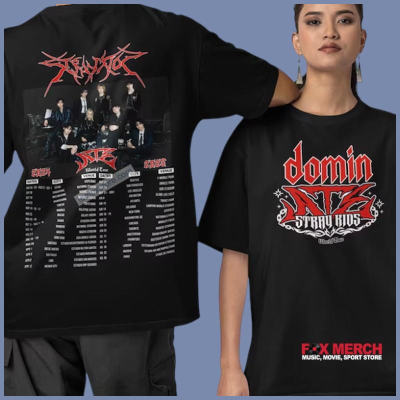 Stray Kids Concert 2025 dominATE World Tour Music T-Shirt