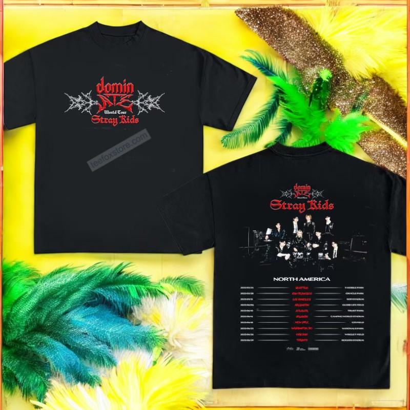 Stray Kids World Tour 2025 DominATE Music Shirt