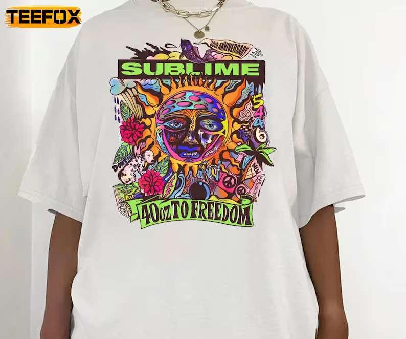 Sublime 40 Oz. To Freedom 30th Anniversary Adult Short-Sleeve T-Shirt