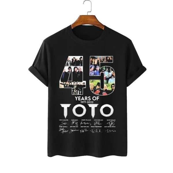 TOTO 1977-2022 Signatures T-Shirt Music Band