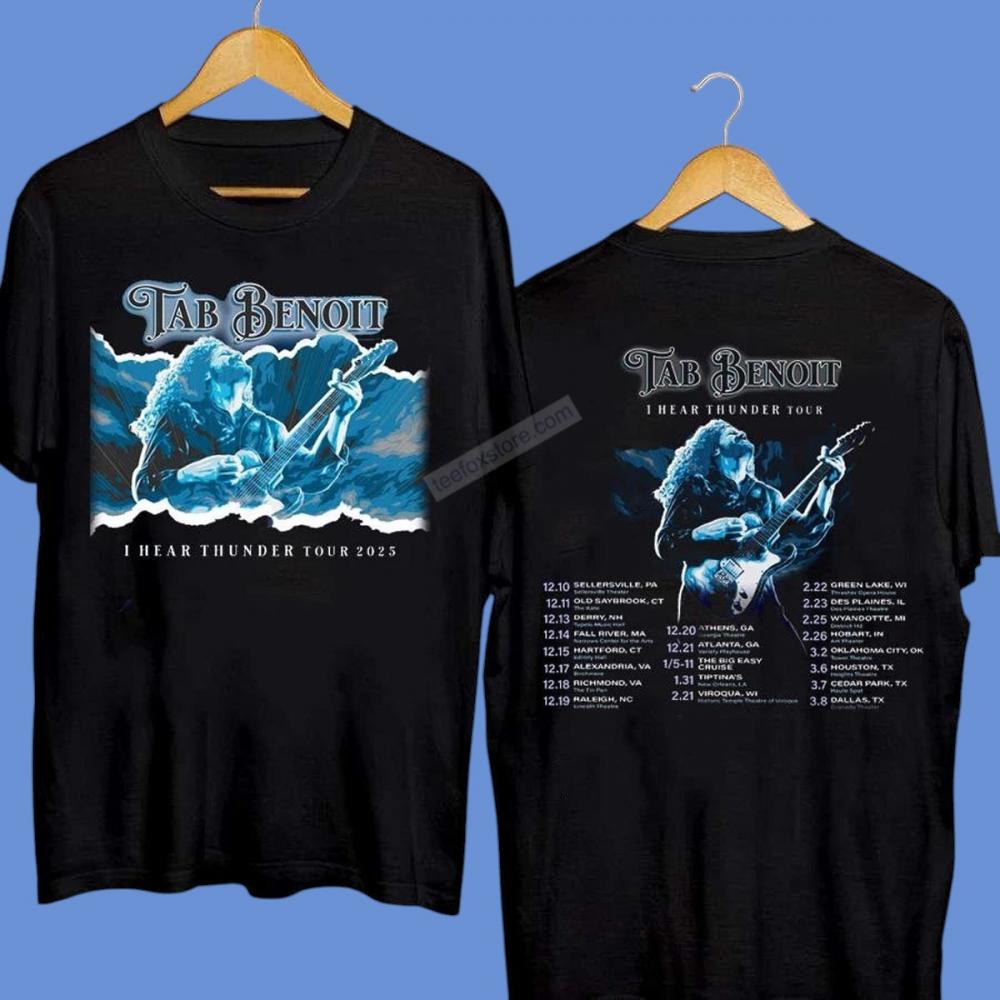 Tab Benoit I Hear Thunder Tour 2025 Shirt