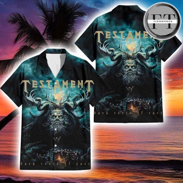Testament Dark Roots Of Earth Album Cover 2025 Hawaiin T-Shirt