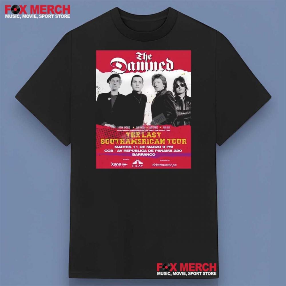 The Damned The Last South American Tour 2025 Shirt