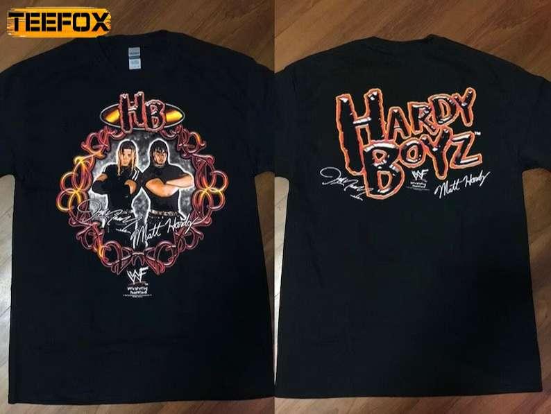 The Hardy Boyz Jeff Hardy Matt Hardy 1999 Tour Concert Short-Sleeve T-Shirt