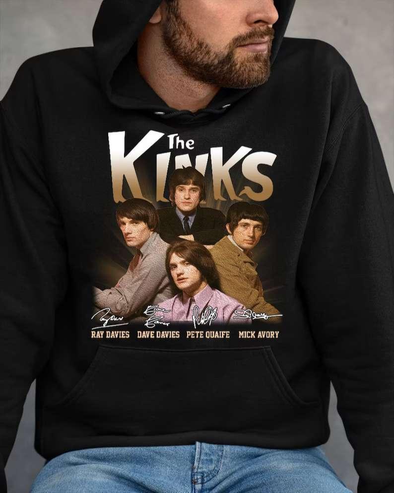 The Kinks Rock Band Signatures T-Shirt For Men And Women
