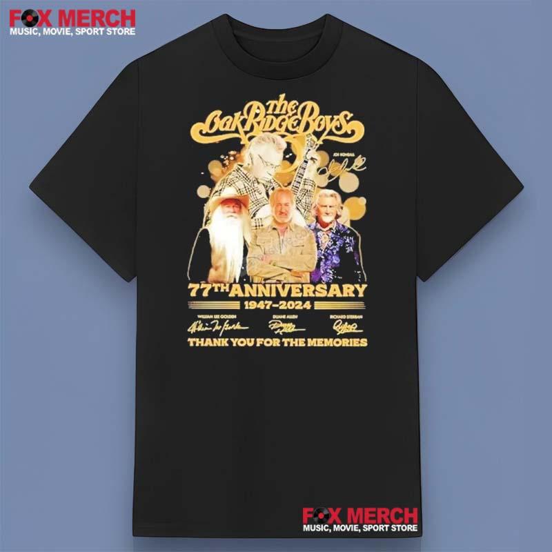 The Oak Ridge Boys 77th Anniversary 1947-2024 Signatures Shirt