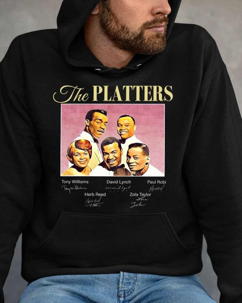 The Platters Band Signatures T-Shirt For Men And Women