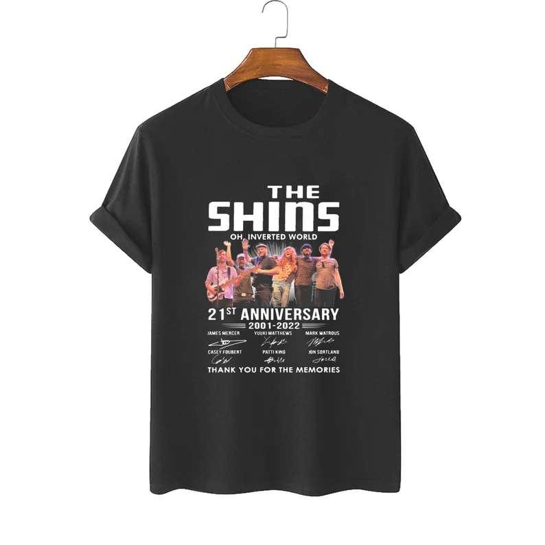 The Shins Oh Inverted World 21st Anniversary 2001-2022 T-Shirt Signatures Thank You For The Memories