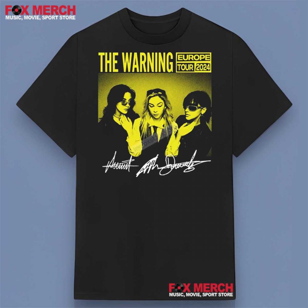 The Warning band Europe Tour 2024 Members Signed Shirt