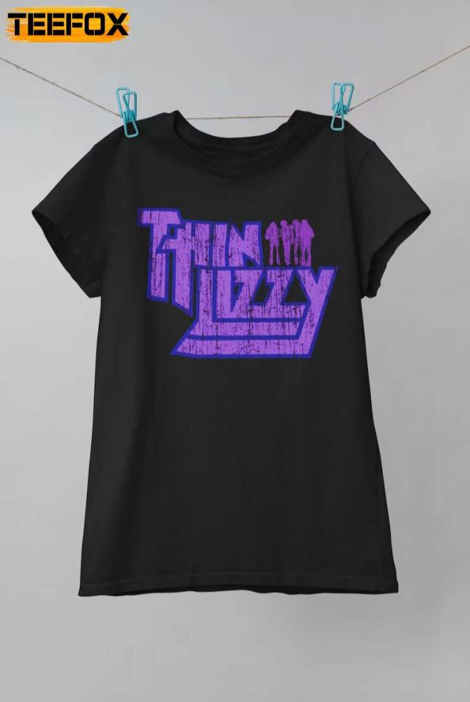 Thin Lizzy Band Retro Vintage Black T-Shirt