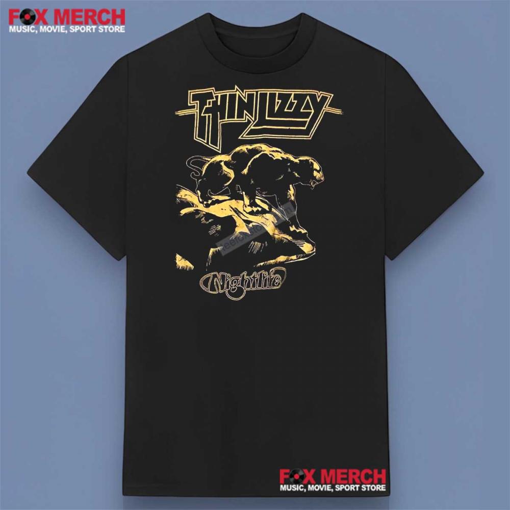 Thin Lizzy Night Life Black Shirt