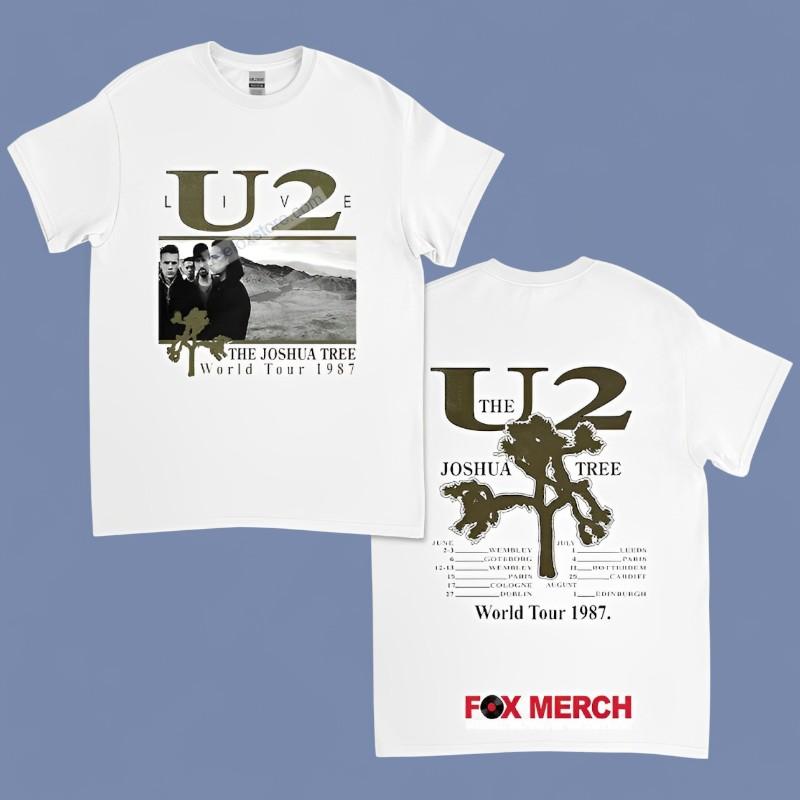 U2 The Joshua Tree World Tour Live 1987 Vintage T-Shirts For Fans
