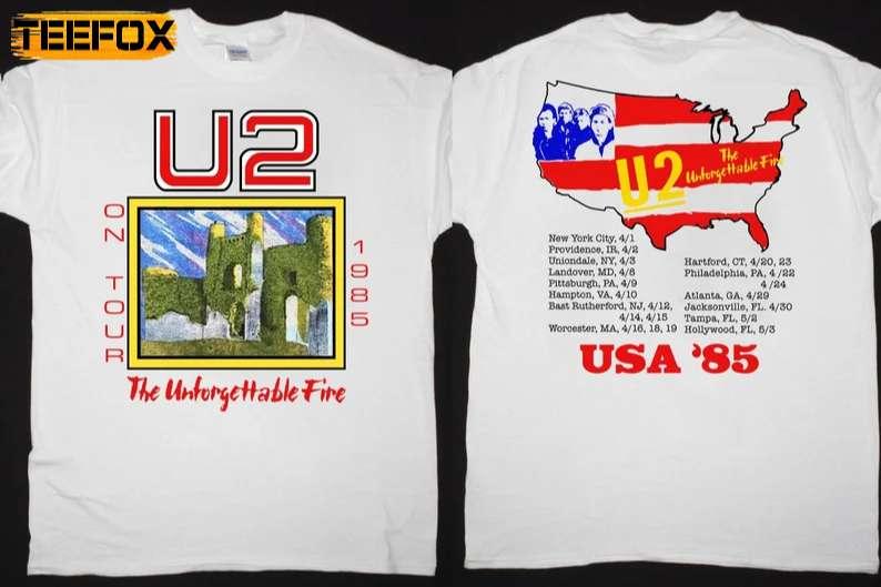 U2 Unforgettable Fire 1985 USA Tour Short-Sleeve T-Shirt
