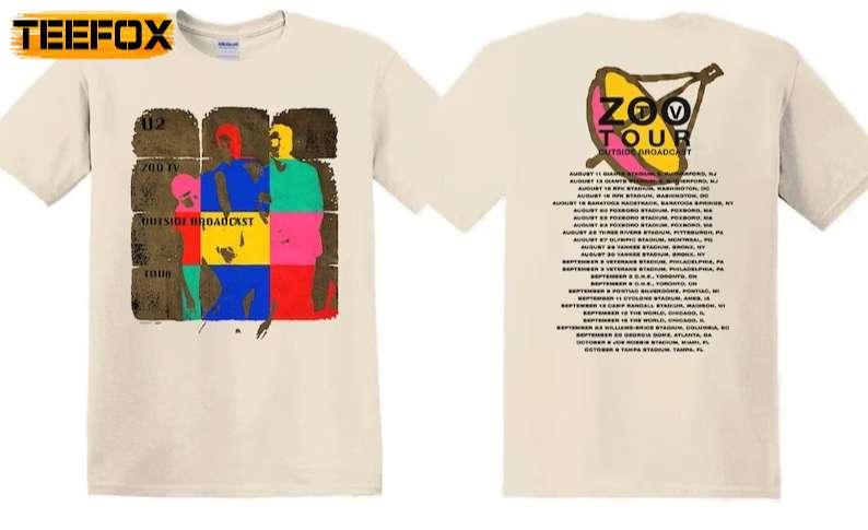 U2 Zoo TV Outside Broadcast Tour 1992 Short-Sleeve T-Shirt