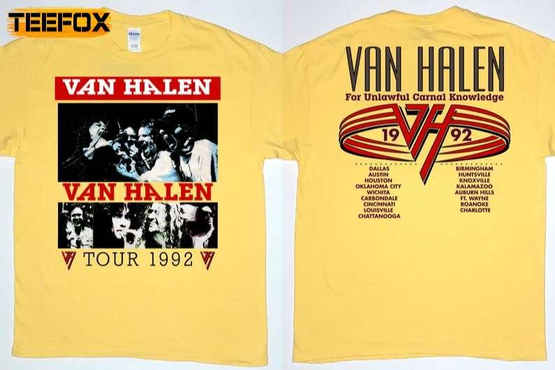 Van Halen For Unlawful Carnal Knowledge Tour 1992 Short-Sleeve T-Shirt