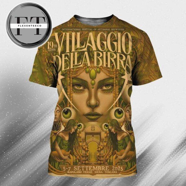 Villaggio Della Birra 19th Edition International Festival Of Artisanal Breweries At Rapolano Terme In Siena Tuscany Italy On September 5-7 2025 All Over Print Shirt