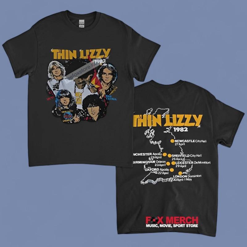 Vintage Thin Lizzy Tour 1982 Concert T-Shirts