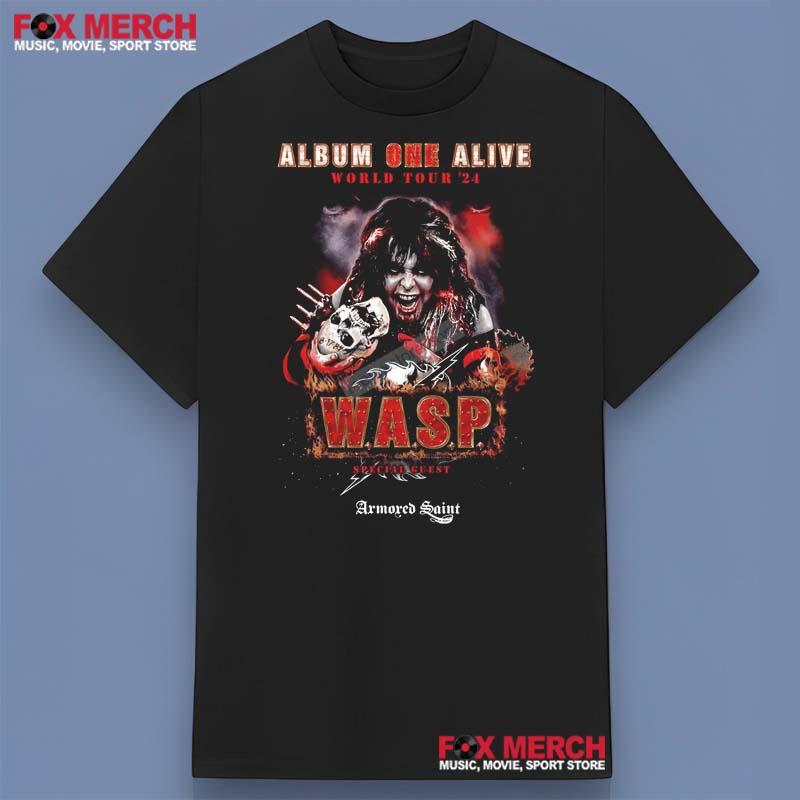 WASP Album One Alive World Tour With Armored Saint Shirt