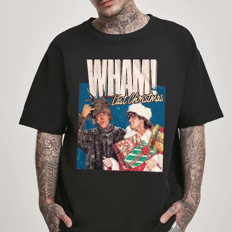 Wham George Michael T-Shirt Christmas