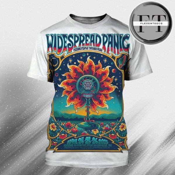 Widespread Panic At Ascend Amphitheater In Nashville TN On April 24-25-26 2025 Fedding People Through Music All Over Print Shirt