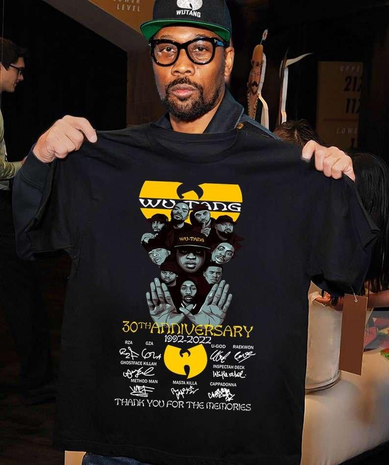 Wu Tang 30th Anniversary 1992-2022 Thank You For The Memories Signatures T-Shirt Merch