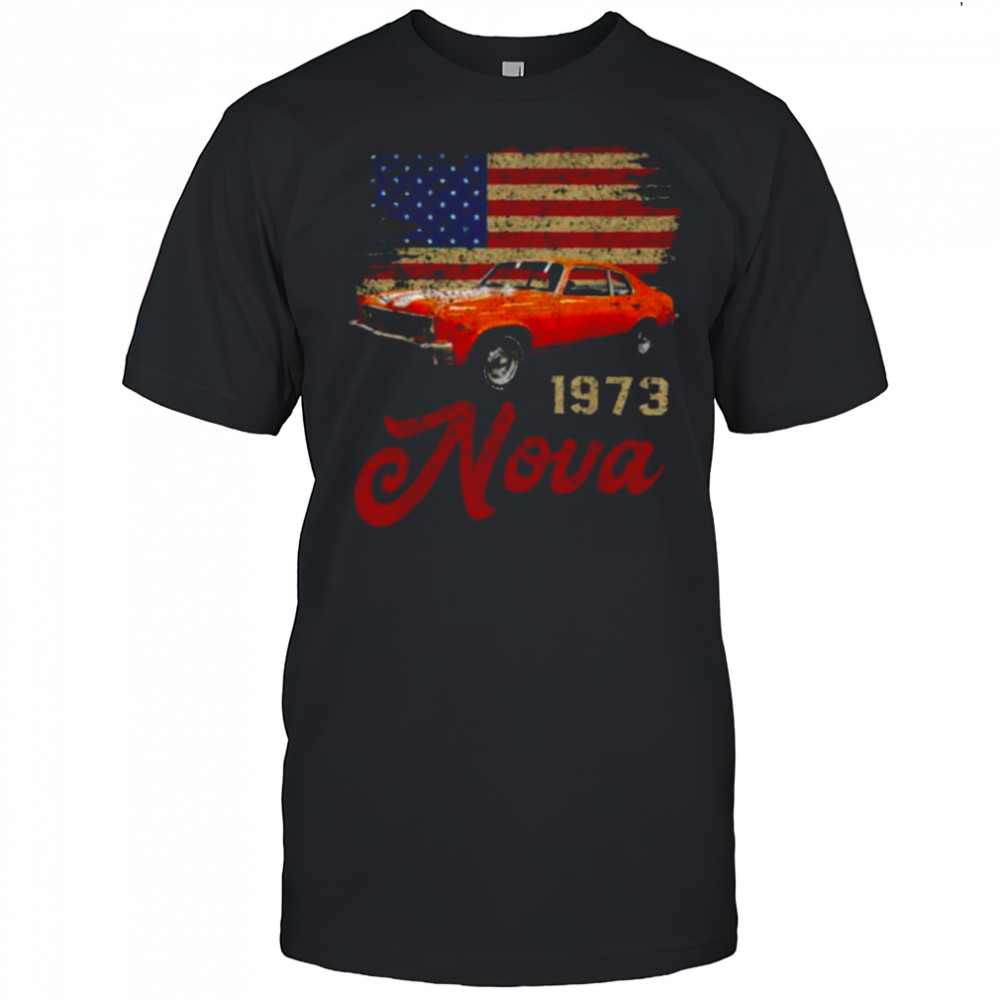 Jersey Style Nova 73 1973 Classic Old School Muscle Car T Shirt