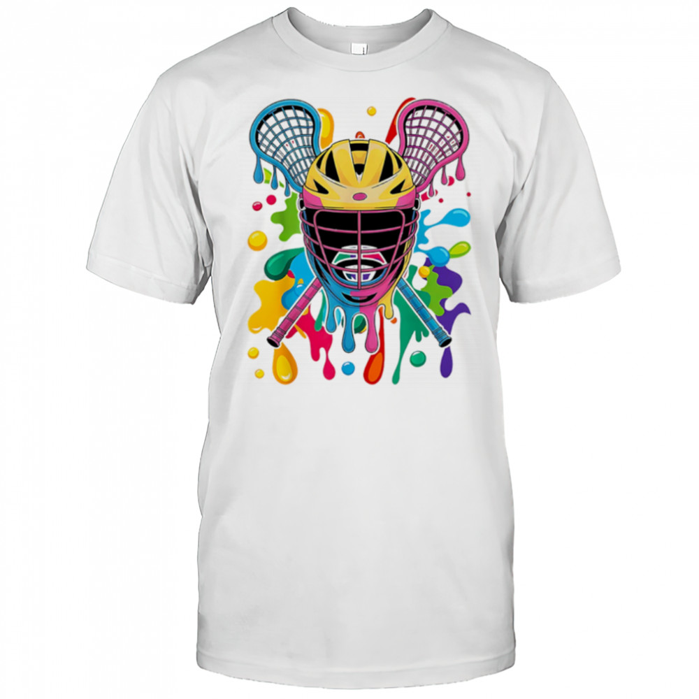Lacrosse Ice Cream Drip Lax Boys Helmet Stick Youth Players shirt