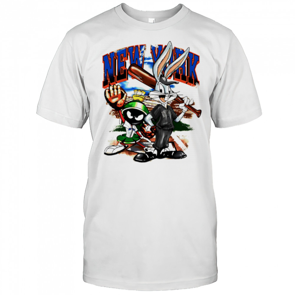 New York Mets Bugs Bunny and Marvin the Martian baseball shirt