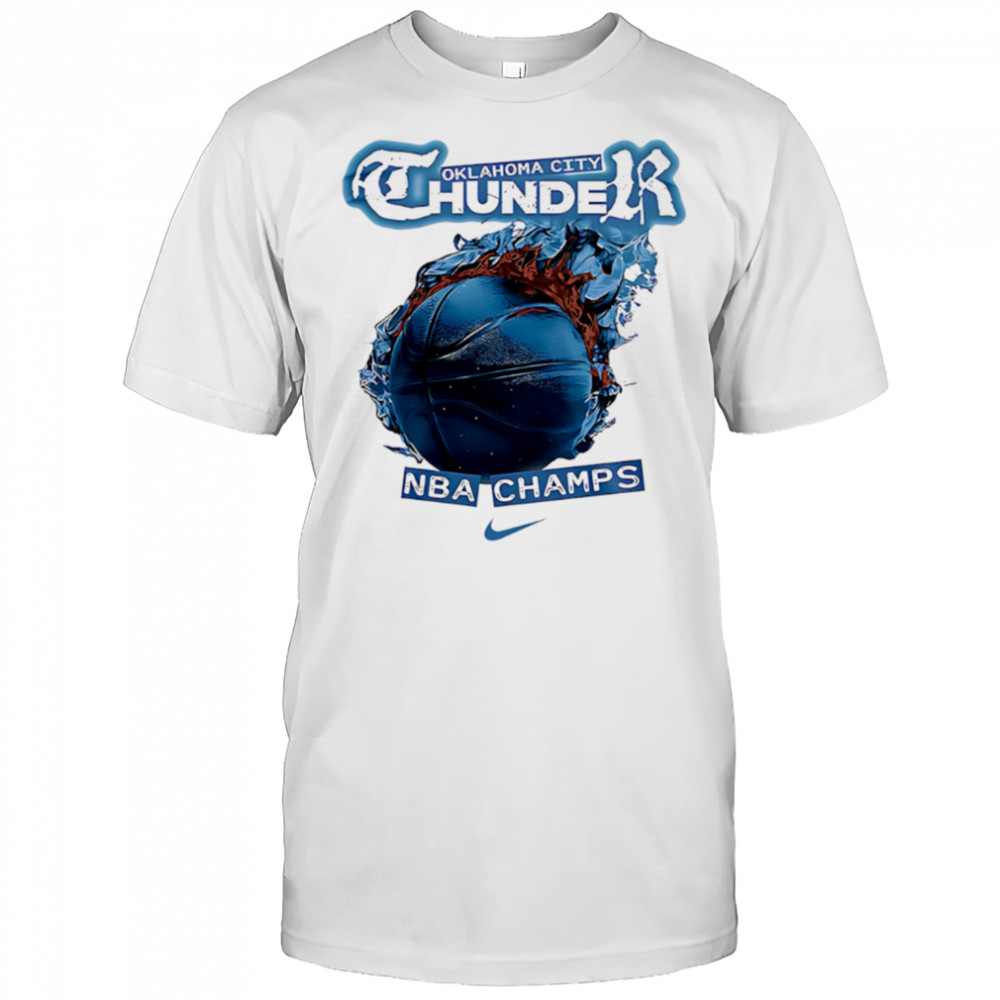 Oklahoma City Thunder NBA Champs 2025 block shirt