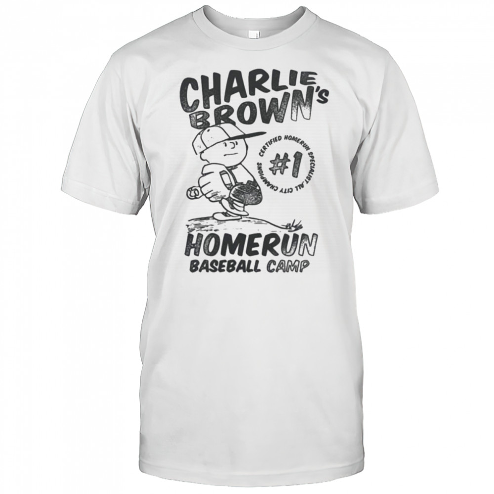 Womens Charlie Brown Homerun Baseball Camp Shirt