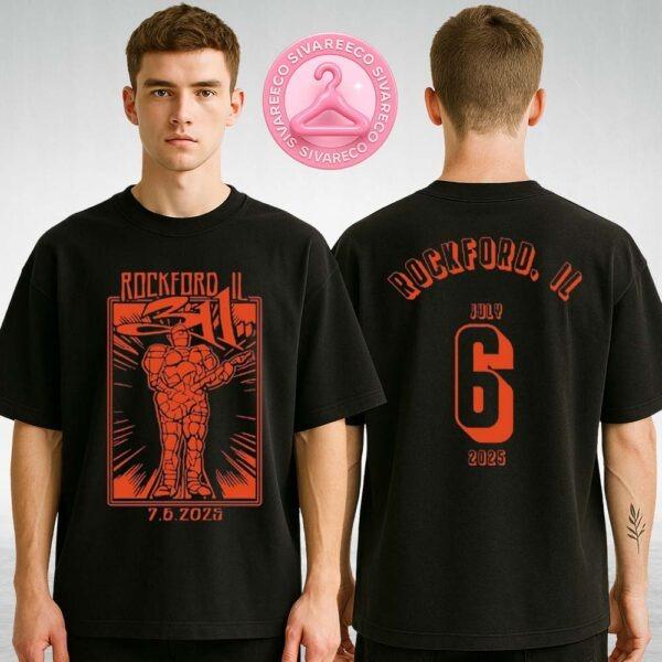 311 Concert Merch Tee At Hard Rock Casino In Rockford IL On July 6 2025 Featuring Robotic Soldier Artwork Two Sides Unisex T-Shirt