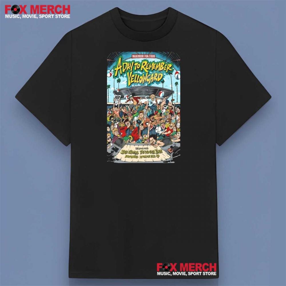 A Day To Remember Yellowcard Maximum Fun Tour 2025 Music Shirt