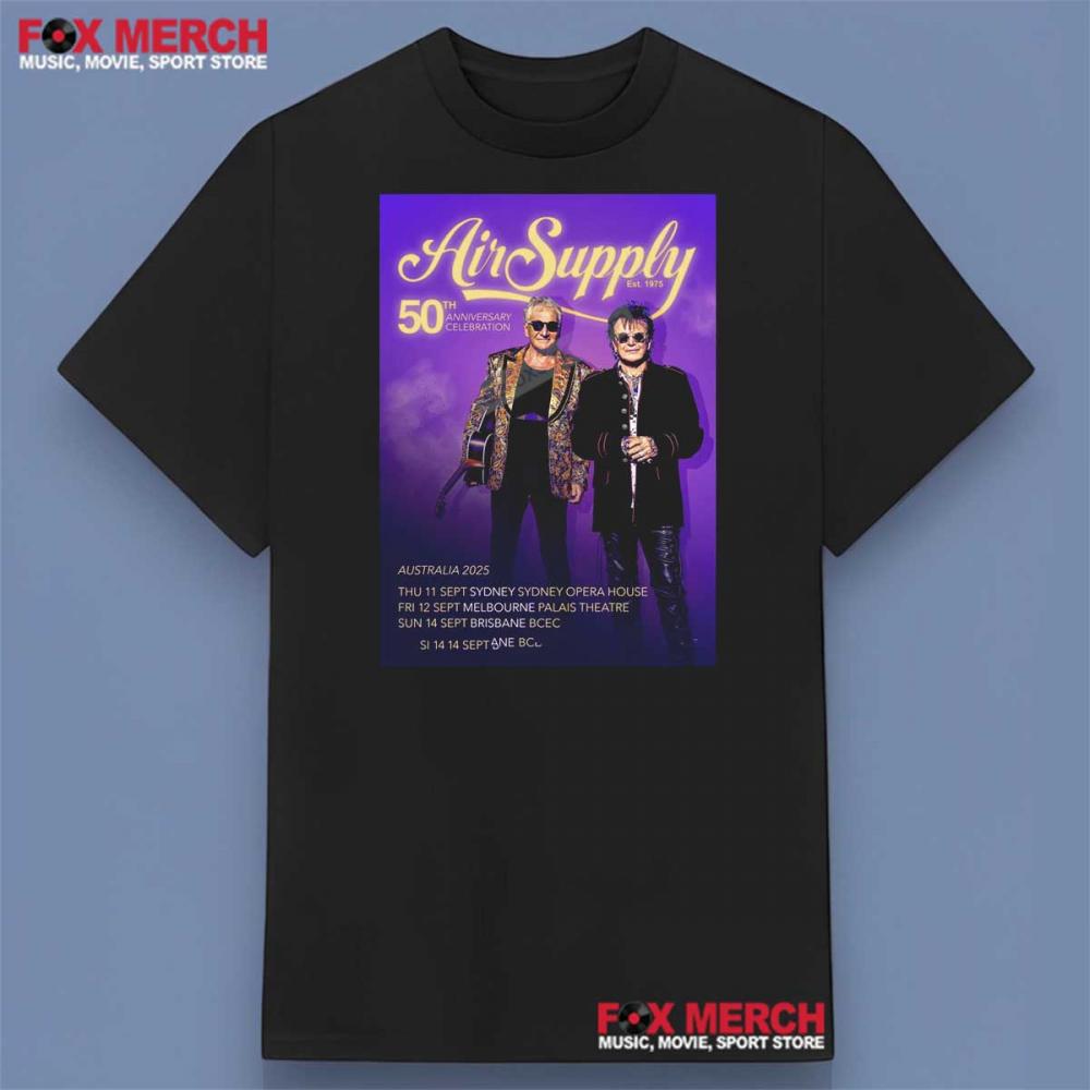 Air Supply 50th Anniversary Tour 2025 Shirt