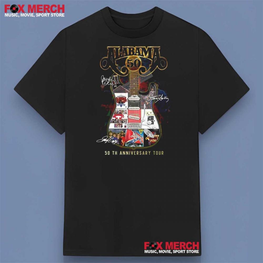 Alabama 50th Anniversary Tour Signatures Shirt