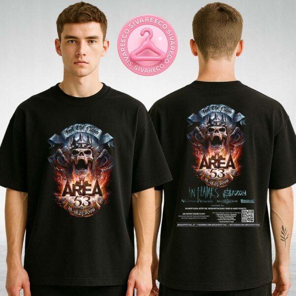 Area 53 Festival Poster Skull Crown Flame Artwork with Lineup in Austria – July 16–18 2026 Two Sides Unisex T-Shirt