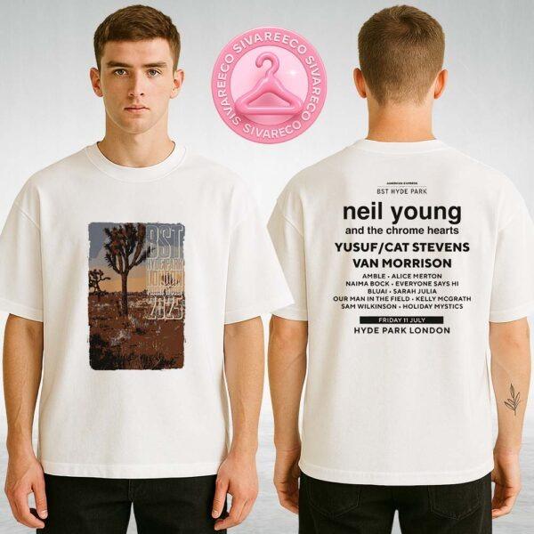 BST Hyde Park Neil Young and The Chrome Hearts 2025 Event Two Sides Unisex T-Shirt