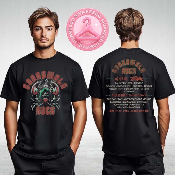 Boardwalk Rock Crab Lineup Tee Two Sides Unisex T-Shirt