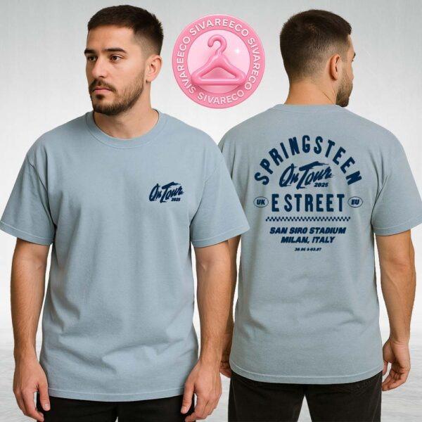 Bruce Springsteen And E Street Band TeeIn Milan Italy At San Siro Stadium On 3rd July 2025 Two Sides Unisex T-Shirt