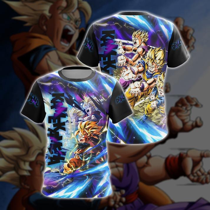 Dragon Ball Kamekameha Son Family - Son Goku Goten Gohan Unisex 3D T-shirt