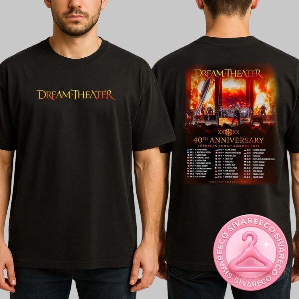 Dream Theater 40th Anniversary European Tour Summer 2025 Dates And Locations Two Sides Unisex T-Shirt