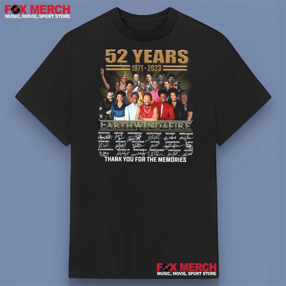 Earth Wind and Fire Band 52 Years 1971-2023 Shirt