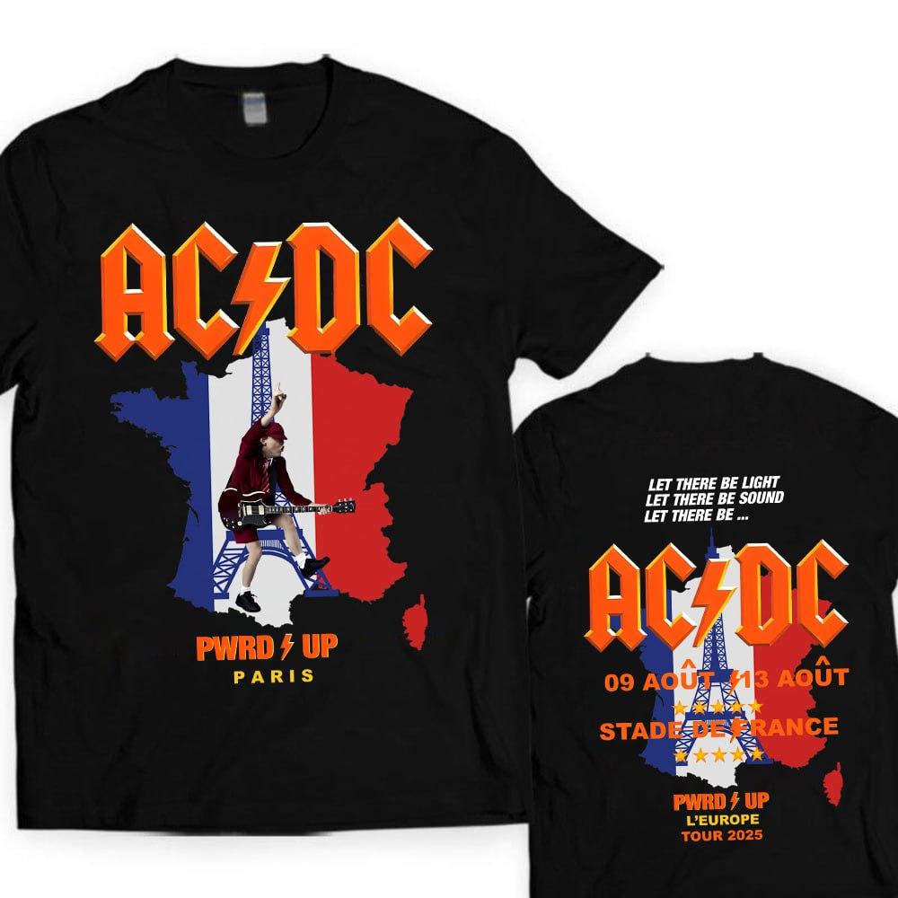 France Paris3 PWR ACDC UP Tour 2025 Unisex T-Shirt