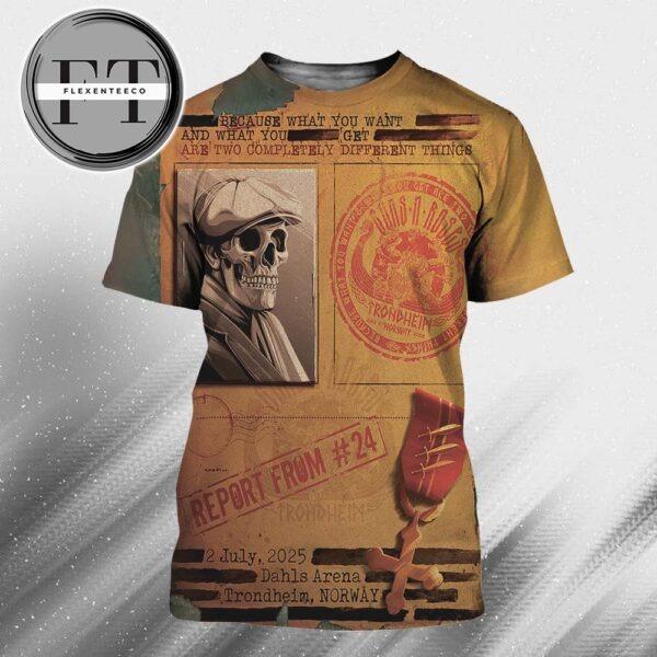 Guns N Roses At Dahls Arena In Trondheim Norway On July 2 2025 All Over Print Shirt