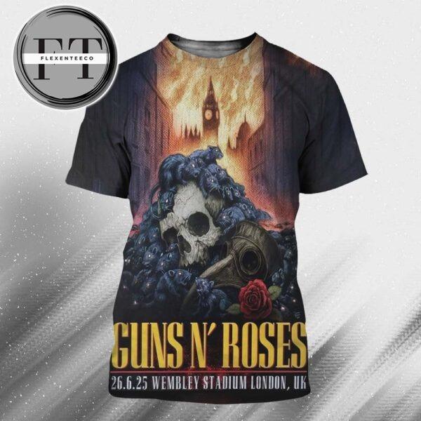 Guns N Roses At Wembley Stadium In London Uk On June 26 2025 All Over Print Shirt