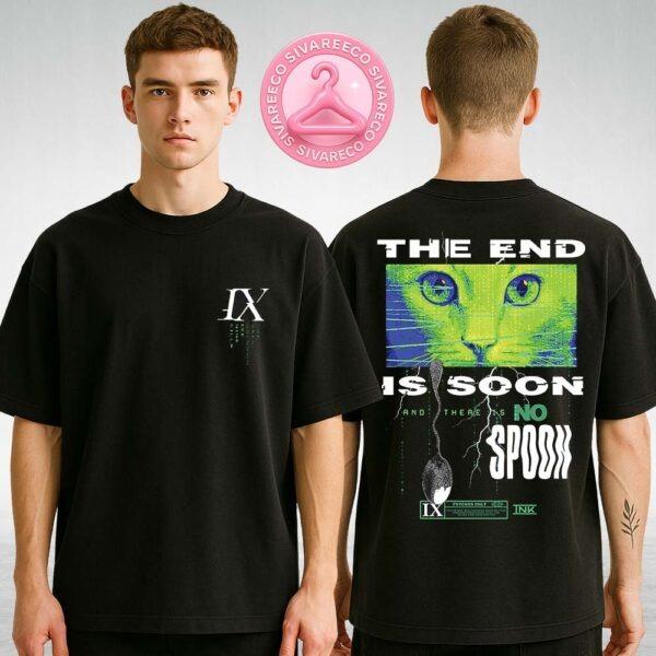 Ice Nine Kills Graphic T-Shirt There Is No Spoon Cat Design Tee The Great Unknown Collection Two Sides Unisex T-Shirt