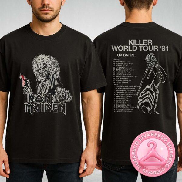 Iron Maiden Killer 1981 Vintage Tour Tee Two Sides Unisex T-Shirt