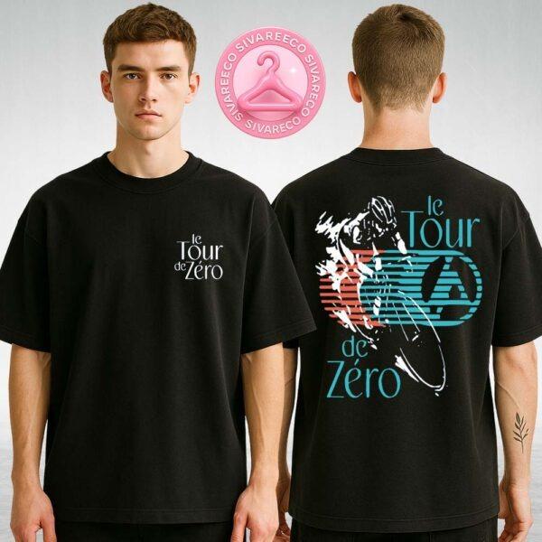 Le Tour De Zéro Linkin Park Hoodie Featuring Retro Cyclist And Striped LP Logo Artwork On Back Two Sides Unisex