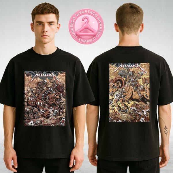 Metallica M72 Denver Full Show Combined Poster In Denver Colorado At Empower Field at Mile High On June 27 And 29 2025 M72 North America Tour Two Sides Unisex T-Shirt